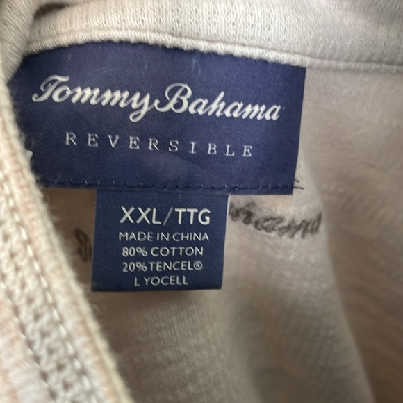 Tommy Bahama cream speckled quarter zip pullover - Picture 8 of 9